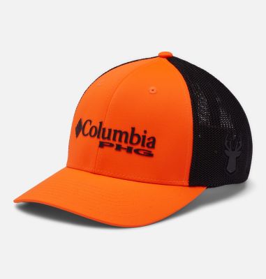 Columbia PHG Logo Mesh Ball Cap - High Crown - S/M - BlackOrange