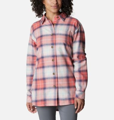 Columbia Women's Holly Hideaway Flannel Shirt - XS - PinkPlaid