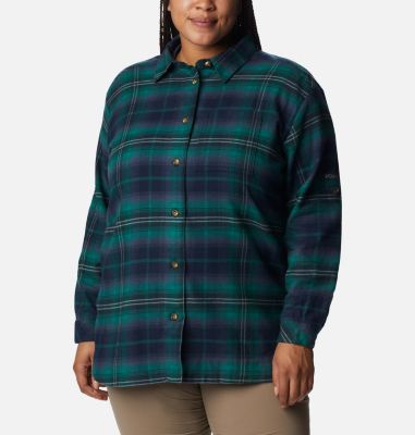 Columbia Women's Holly Hideaway  Flannel Shirt - Plus Size-