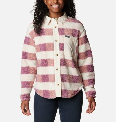 Columbia Women's West Bend Shirt Jacket - L - PinkPlaid