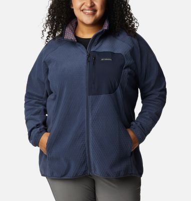 Columbia Women's Outdoor Tracks Full Zip Fleece Jacket - Plus