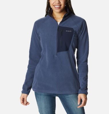 Columbia Women's Outdoor Tracks Half Zip Fleece Pullover - M -