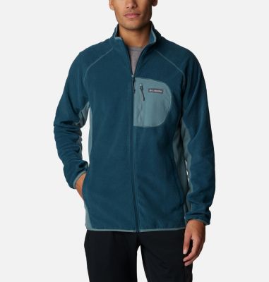 Columbia Men's Outdoor Tracks Full Zip Fleece Jacket - L - Blue