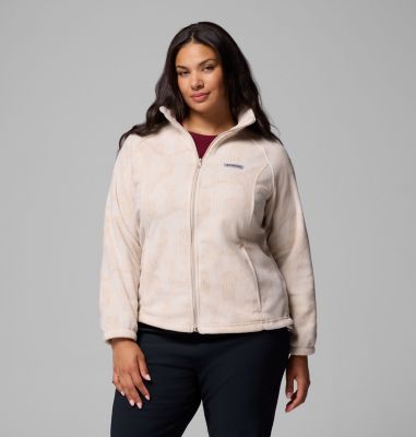 Columbia Women's Benton Springs  Printed Full Zip Fleece Jacket - Plus Size-
