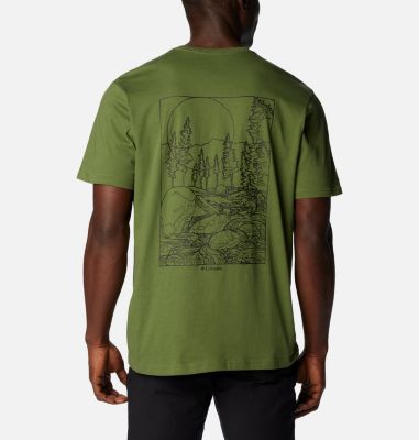 Columbia Men's Rockaway River Back Graphic T-Shirt - L - Green
