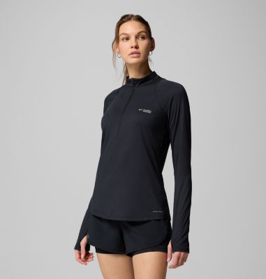 Columbia Women's Endless Trail  Half Zip Mesh Long Sleeve Shirt-
