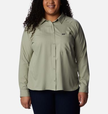 Columbia Women s Anytime Lite  Long Sleeve Shirt - Plus Size-