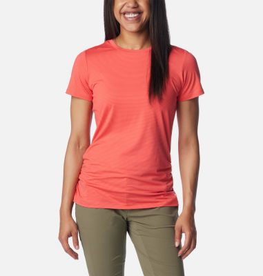 Columbia Women's Leslie Falls Short Sleeve Shirt - XL - Red