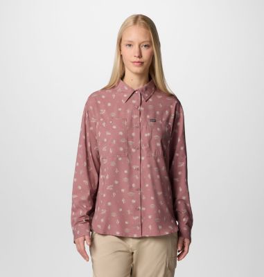 Columbia Women's Silver Ridge Utility Patterned Long Sleeve Shirt-