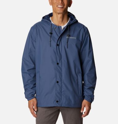 Columbia Men's Cedar Cliff Rain Jacket - Tall - LT - Blue