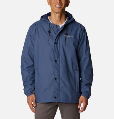 Columbia Men's Cedar Cliff Rain Jacket - L - Blue