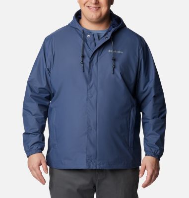 Columbia Men's Cedar Cliff Rain Jacket - Big - 3X - Blue