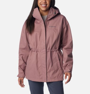 Columbia Women's Hikebound Long Rain Jacket - XS - Red