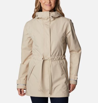 Columbia Women's Here And There II Rain Trench - L - Tan