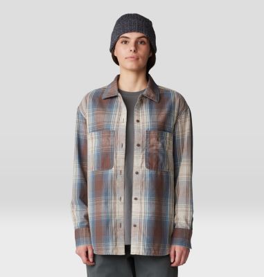 Mountain Hardwear Women's Dolores Flannel Long Sleeve Shirt - L - Brown