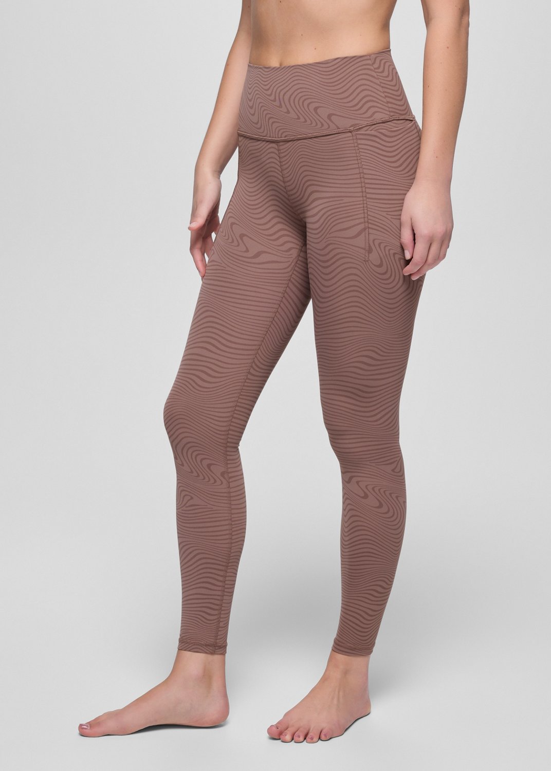 Womens prAna Luxara™ Pocket Legging - Carob Wavee