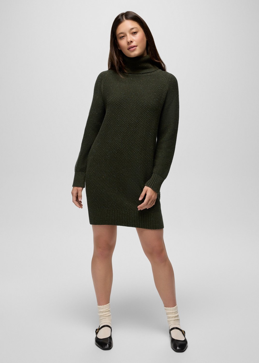 Womens prAna Sangria Fields Sweater Dress - Evergreen