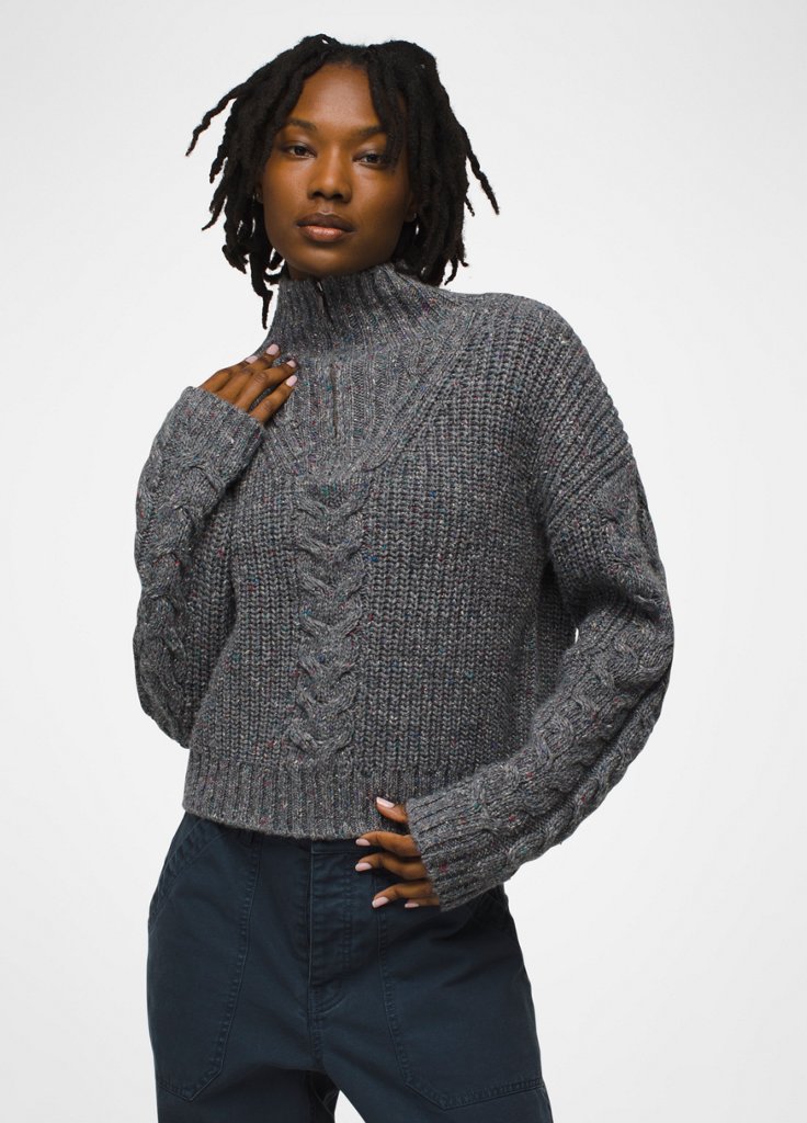 Womens prAna Laurel Creek Sweater - Charcoal