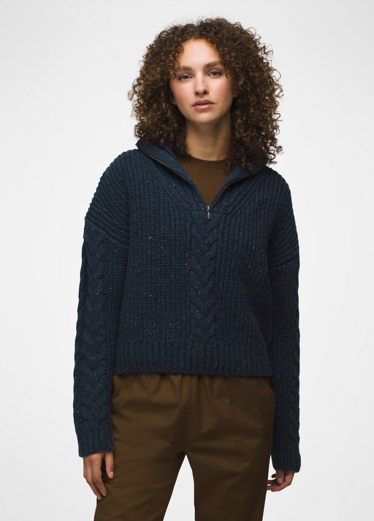 Womens prAna Laurel Creek Sweater - Stormy Night