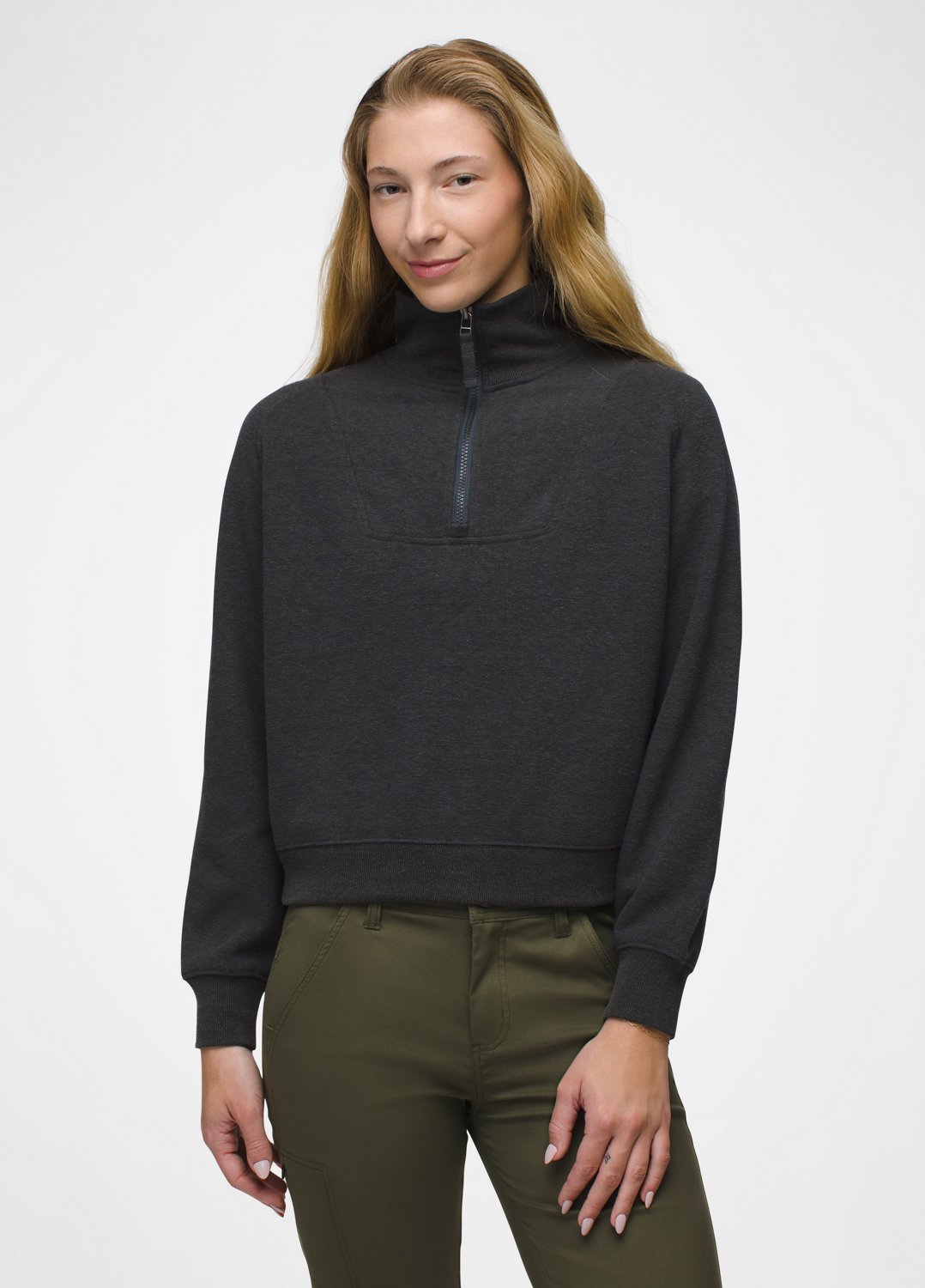 Womens prAna Cozy Up Pullover - Charcoal