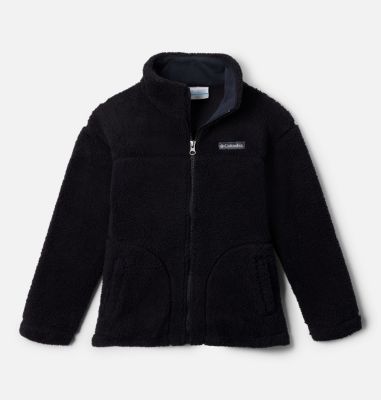 Columbia Girls' West Bend Full Zip Fleece Jacket - XL - Black