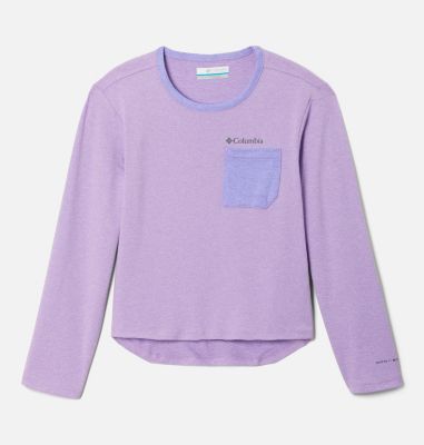 Columbia Girls' Tech Trail Long Sleeve Shirt - XL - Purple