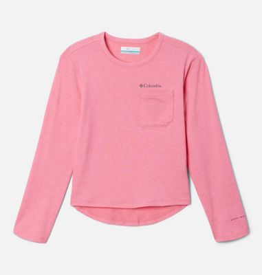 Columbia Girls' Tech Trail Long Sleeve Shirt - S - Pink