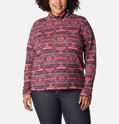 Columbia Women's Holly Hideaway  Funnel Neck Shirt - Plus Size-