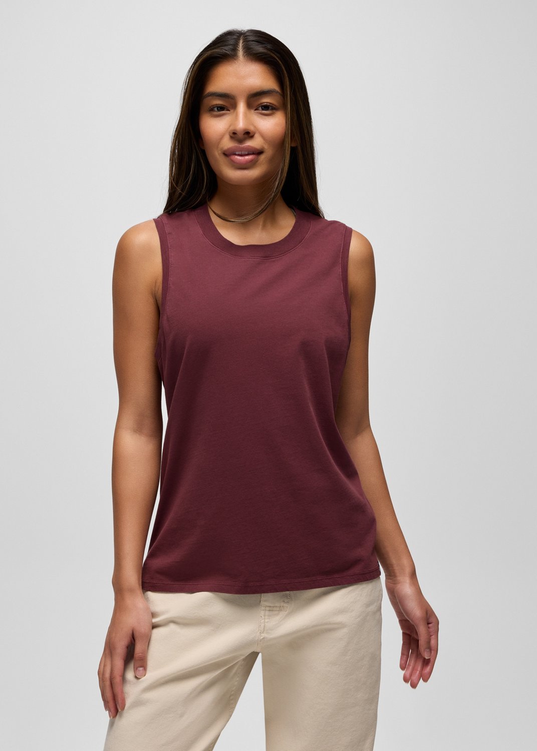 Womens prAna Everyday Tank - Deep Vino