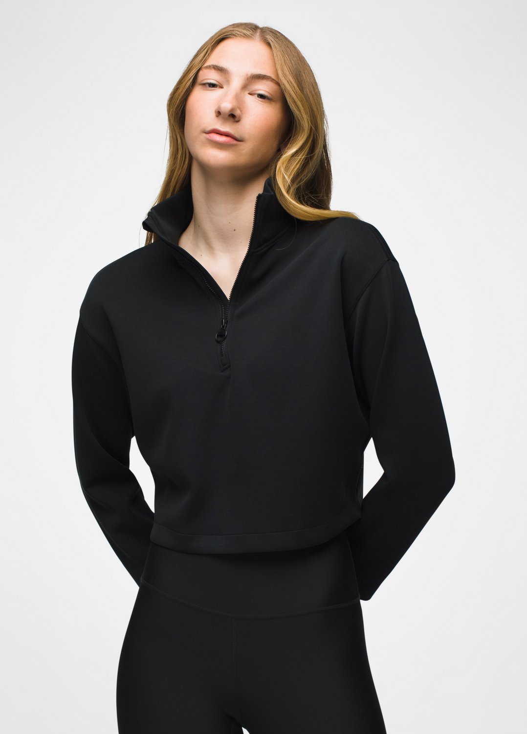 Womens prAna Shea Soft Half Zip - Black