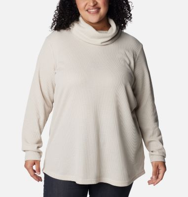 Columbia Women's Holly Hideaway Waffle Cowl Neck Pullover - Plus Size-