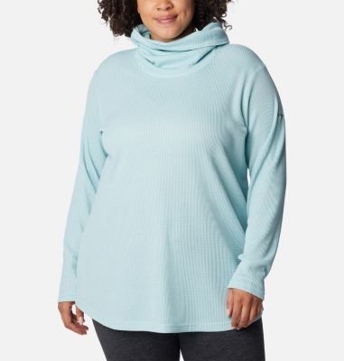 Columbia Women's Holly Hideaway  Waffle Cowl Neck Pullover - Plus Size-