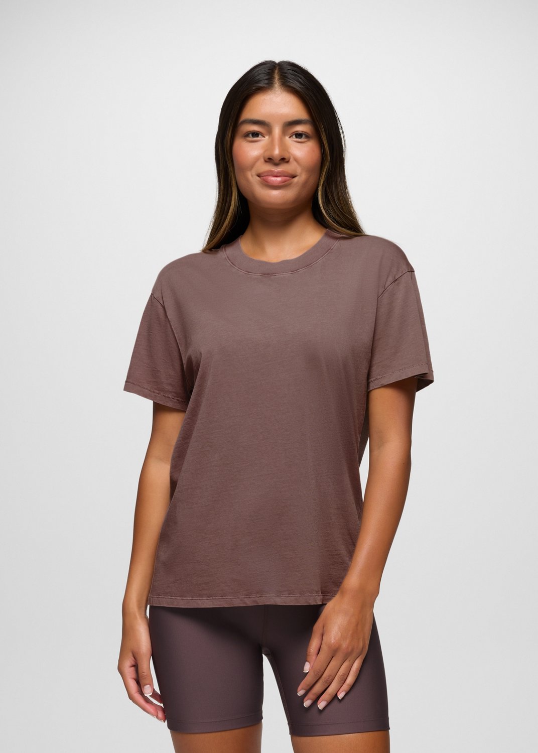 Womens prAna Everyday Short Sleeve Tee - Carob