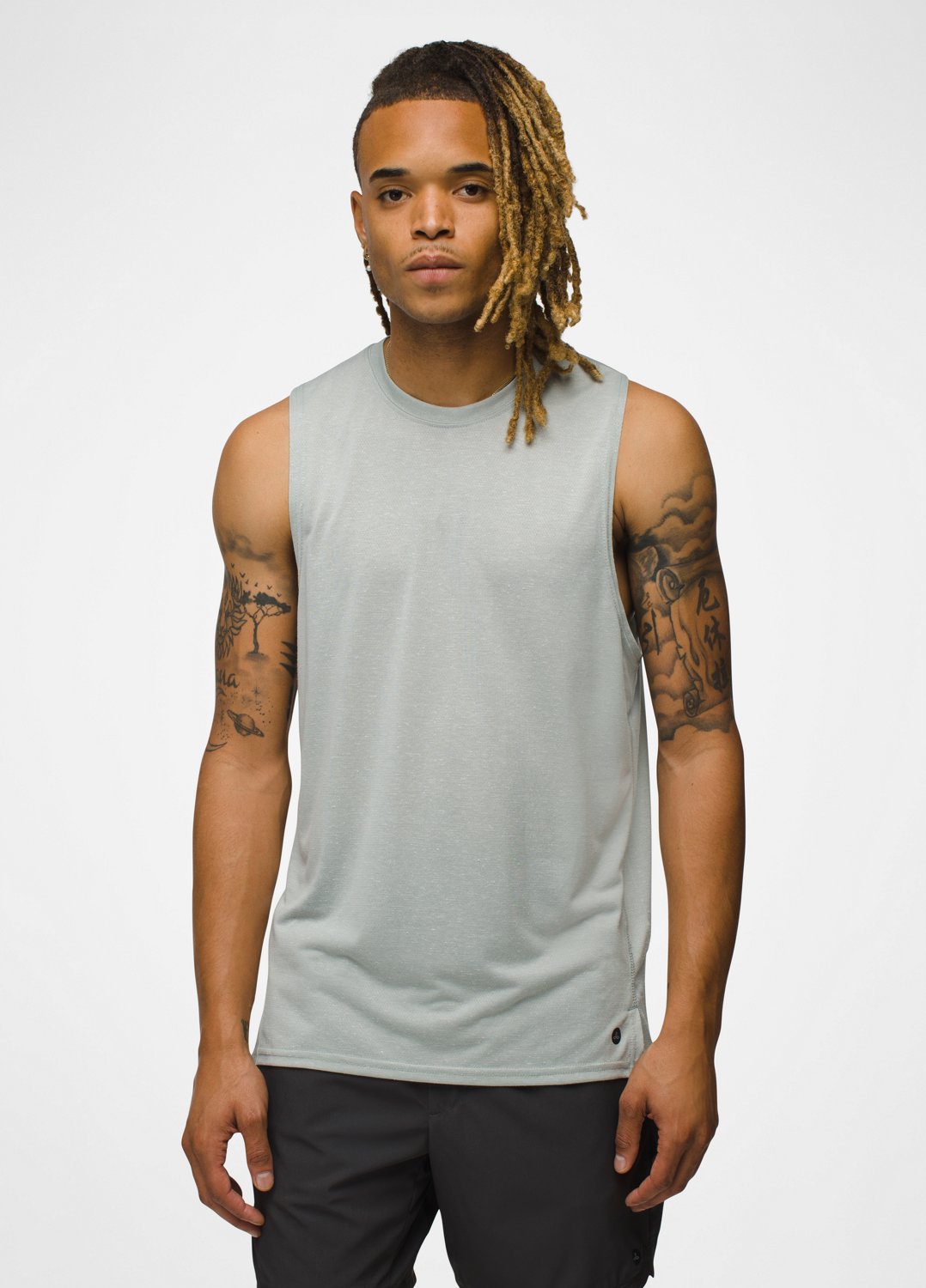 Mens prAna Natural Flow Tank - Lunar