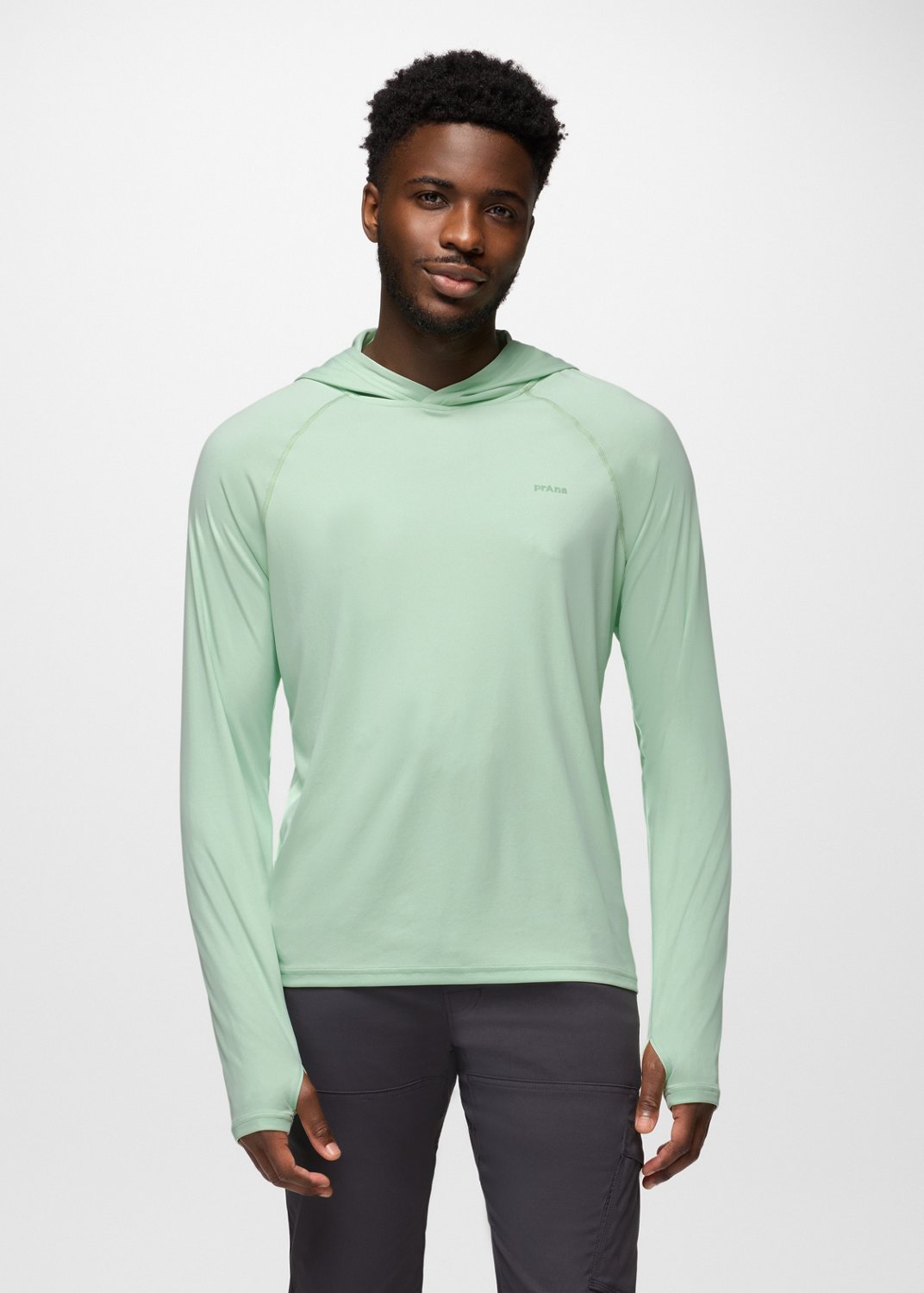 Mens prAna Sol Shade Hoodie - Bio Mint