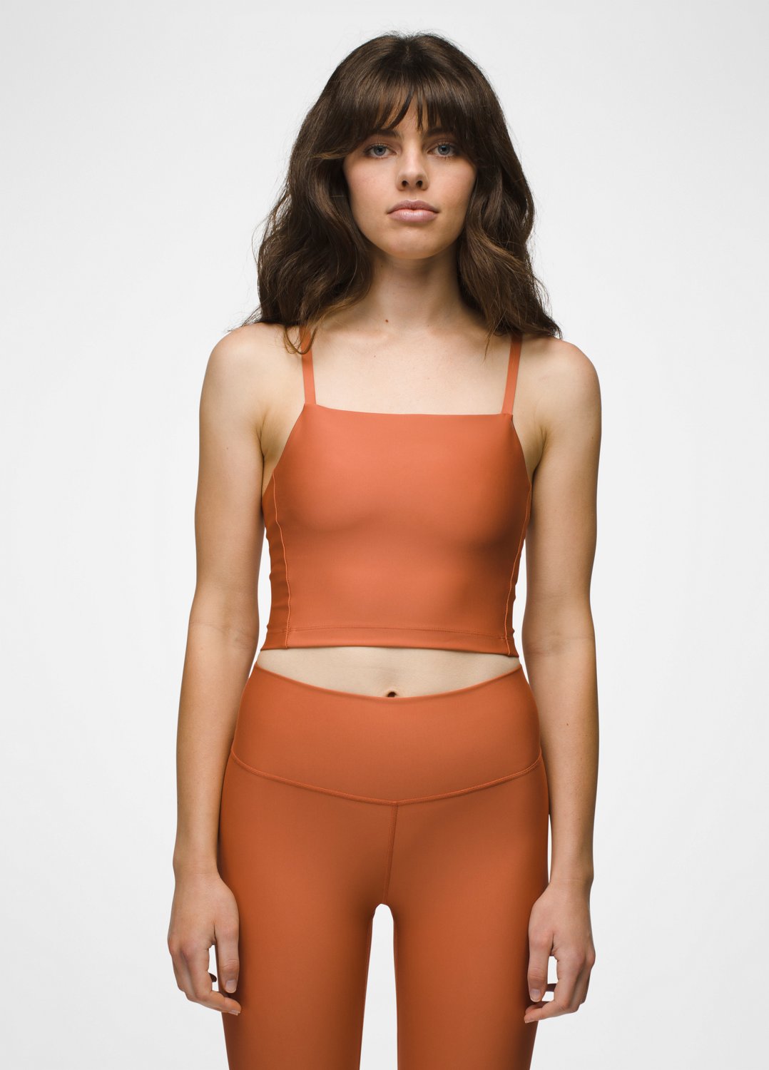 Womens prAna Sculpt™ Adjustable Cami - Terracotta