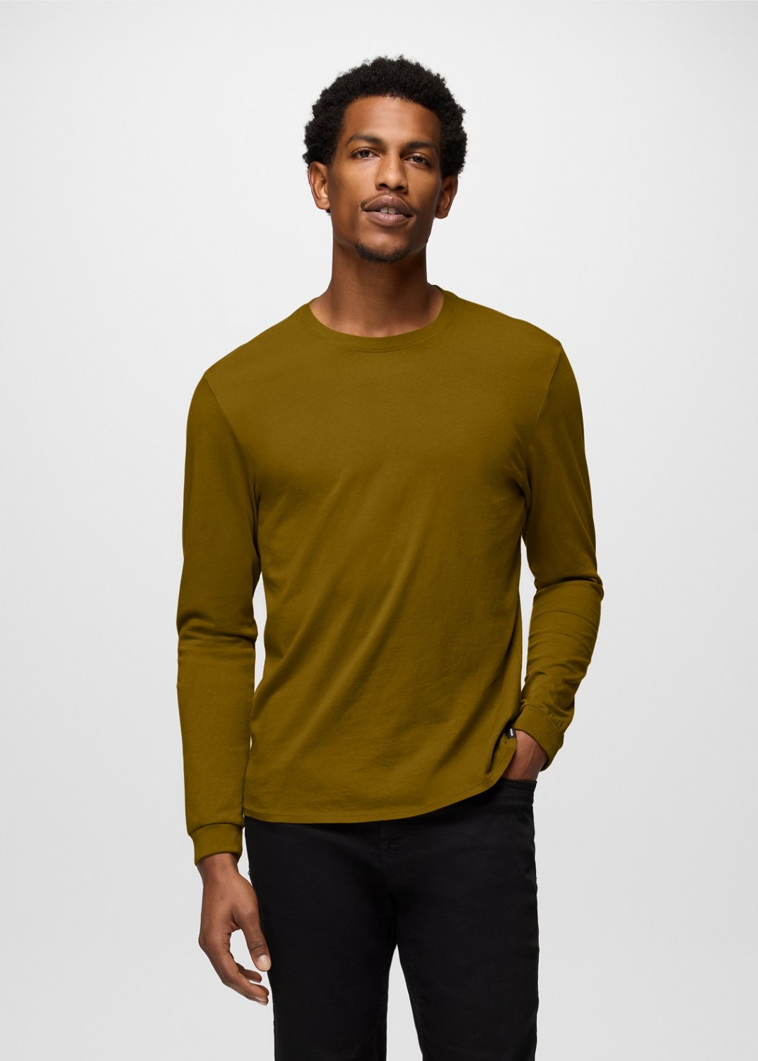 Mens prAna Everyday Long Sleeve Tee - Retro Olive