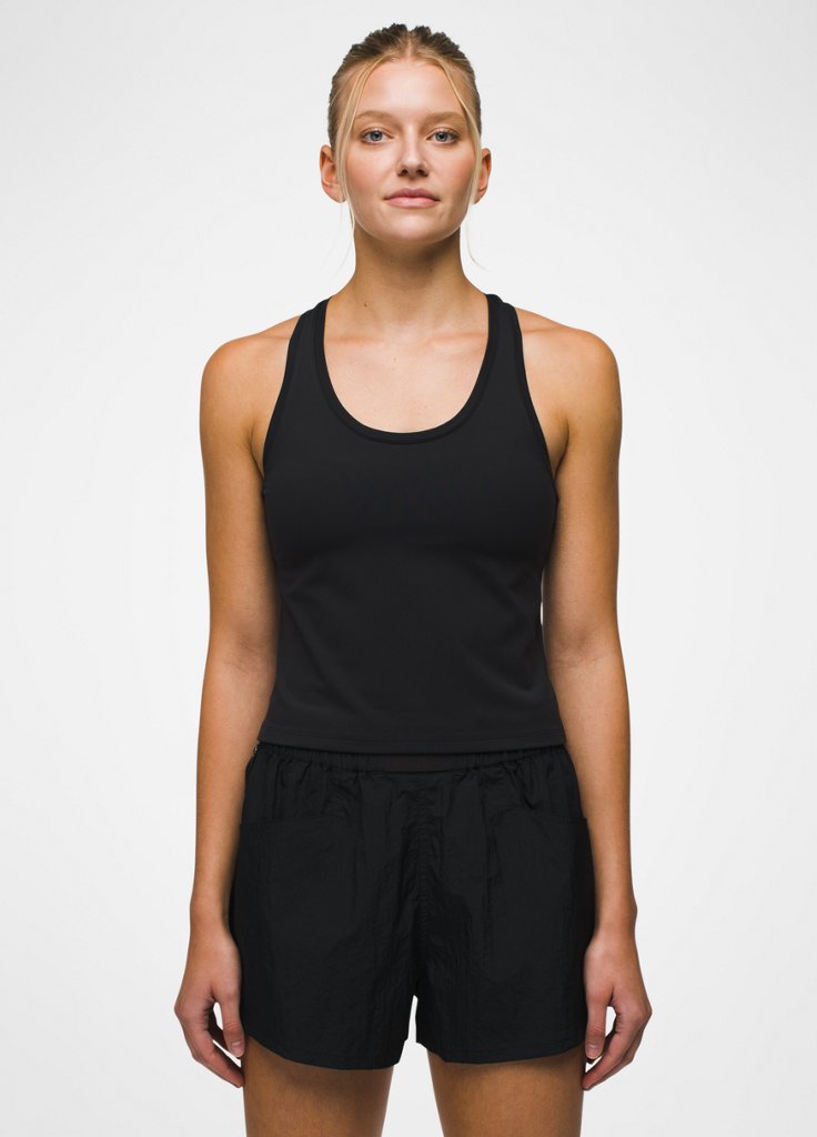 Womens prAna Luxara™ Racerback Tank - Black