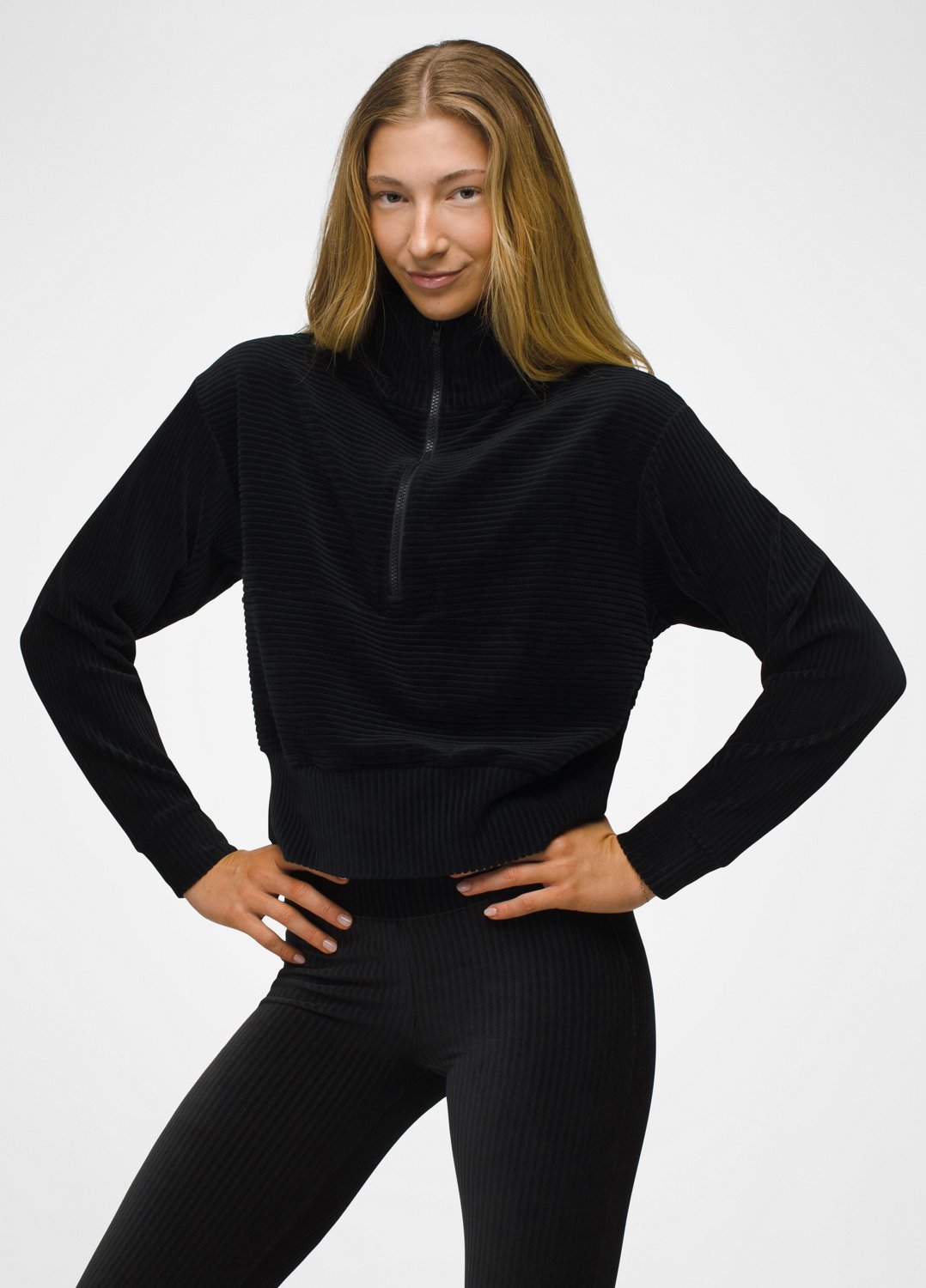 Womens prAna Escambia Half Zip - Black