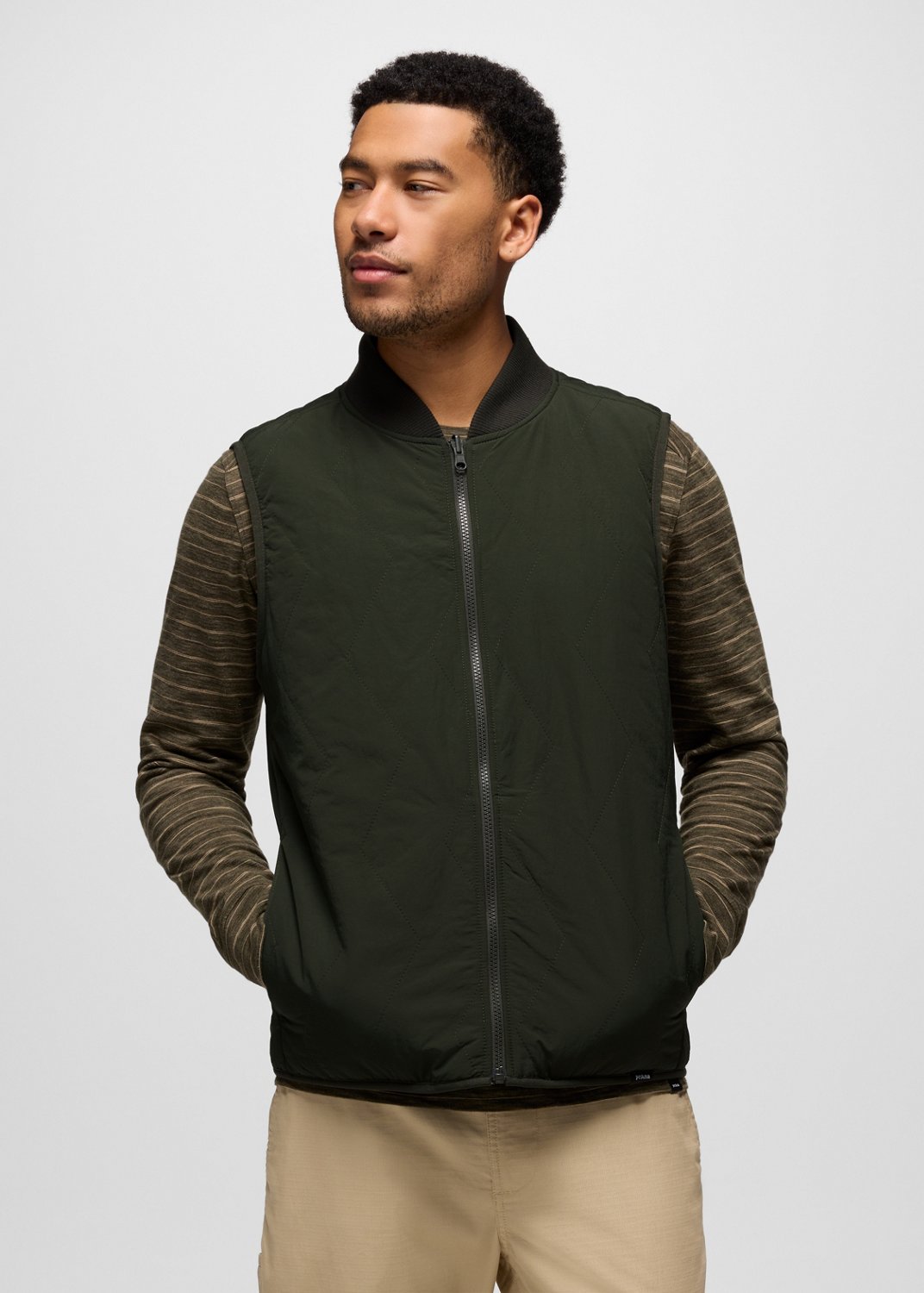 Mens prAna Encinitas Reversible Vest - Nori