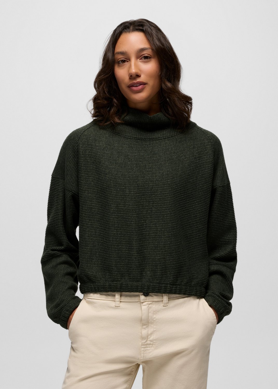 Womens prAna Olivia Long Sleeve - Nori