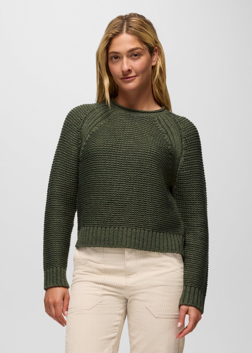 Womens prAna Cades Cove Sweater - Rye Green