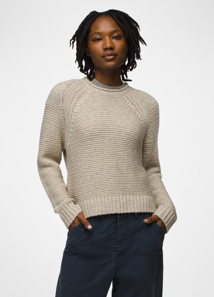 Womens prAna Cades Cove Sweater - Oatmeal
