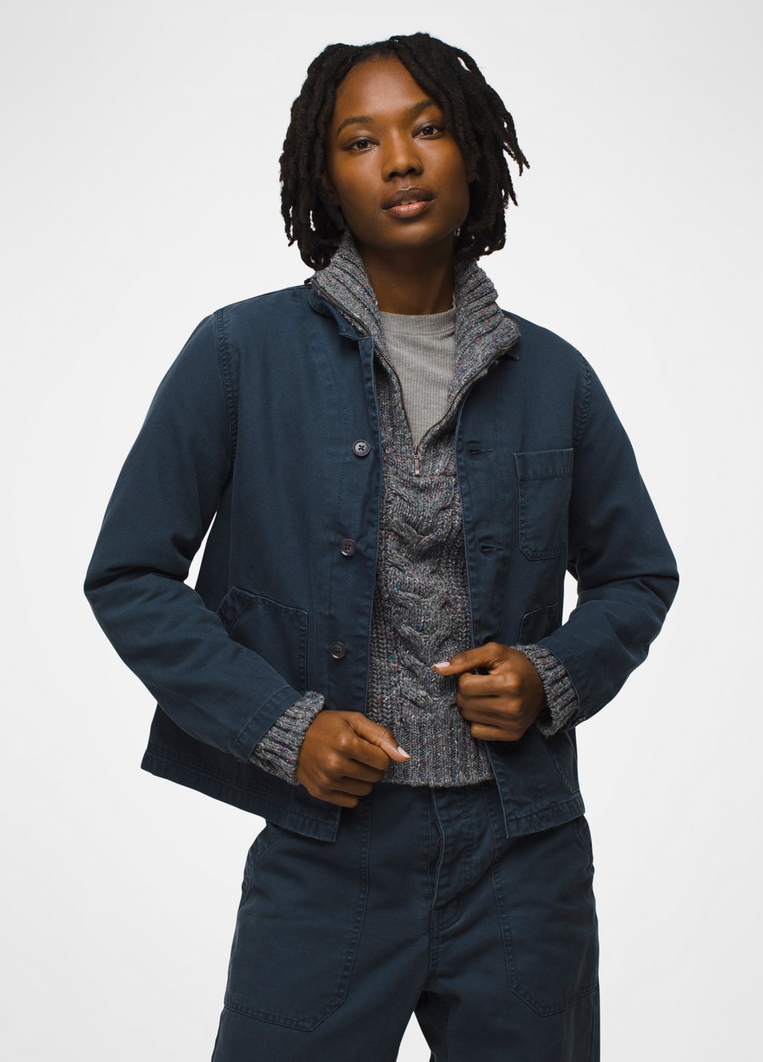 Womens prAna Melrose Jacket - Stormy Night