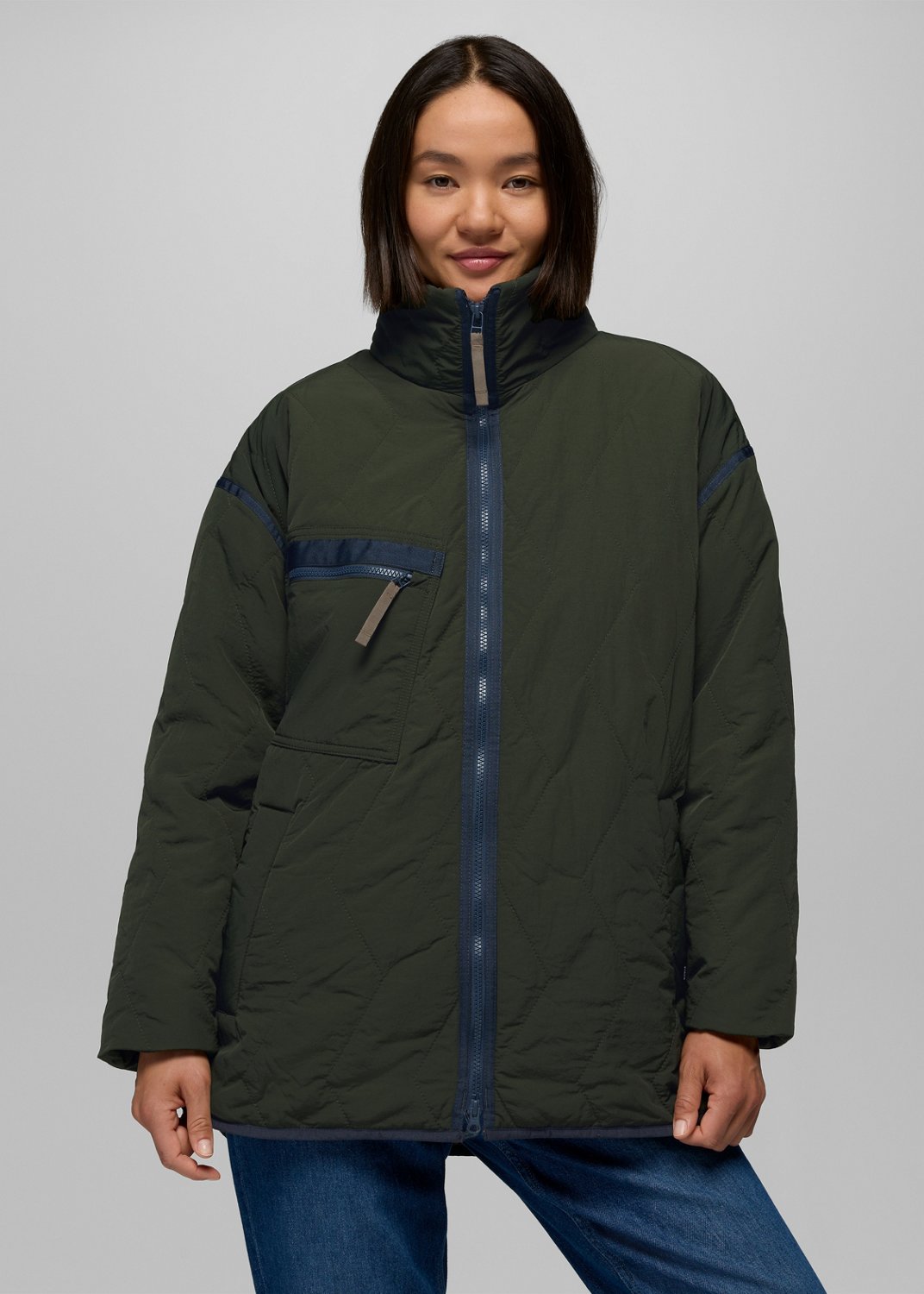 Womens prAna Encinitas Field Coat - Nori