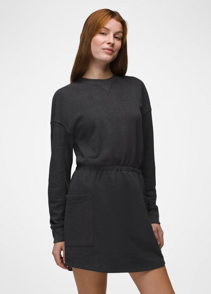 Womens prAna Cozy Up Pocket Dress - Charcoal