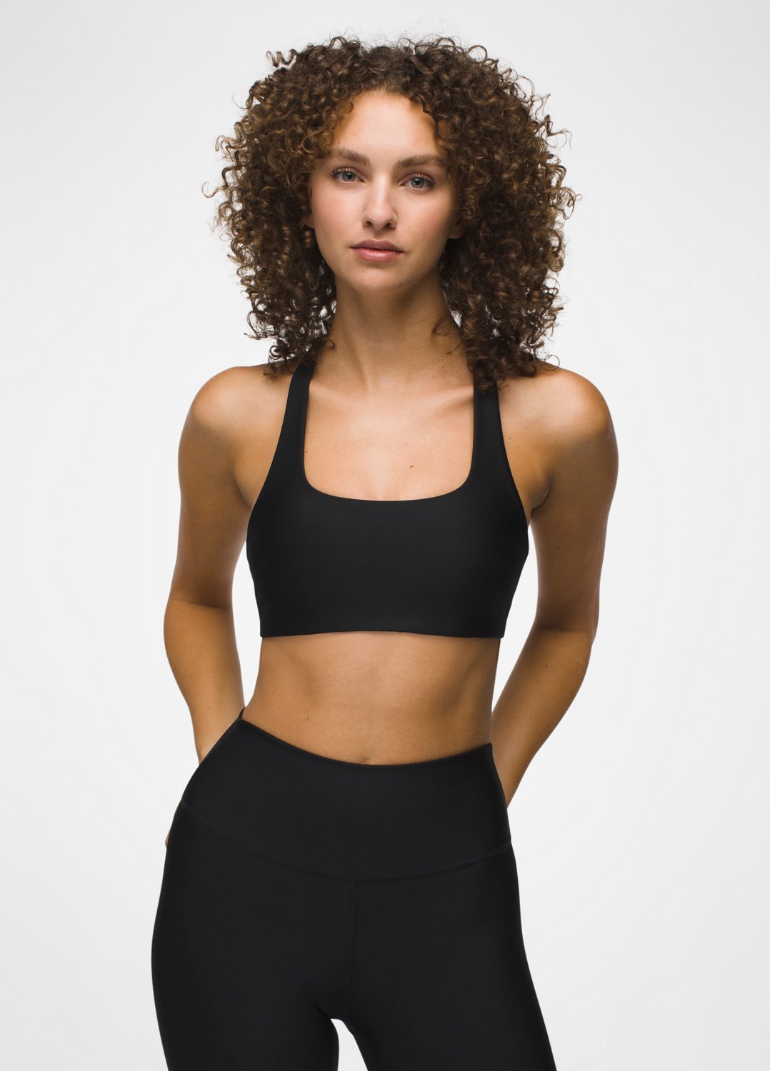 Womens prAna Sculpt™ Deep Breath Bra - Black