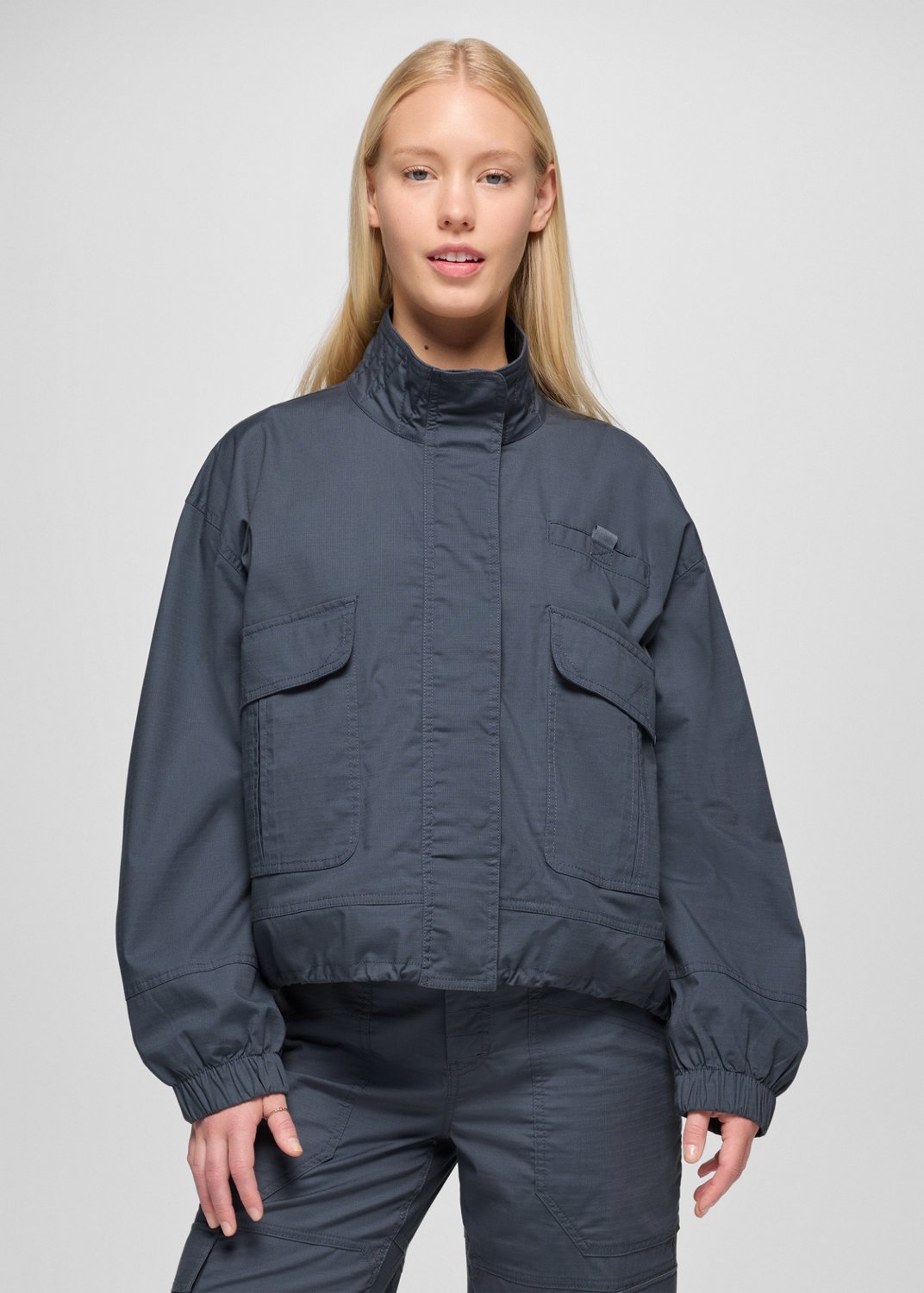 Womens prAna Palisades Ripstop Jacket - Thundercloud