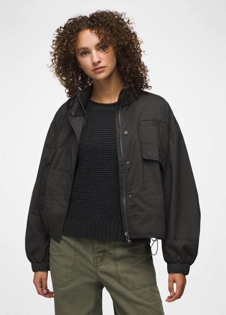 Womens prAna Palisades Ripstop Jacket - Dark Iron