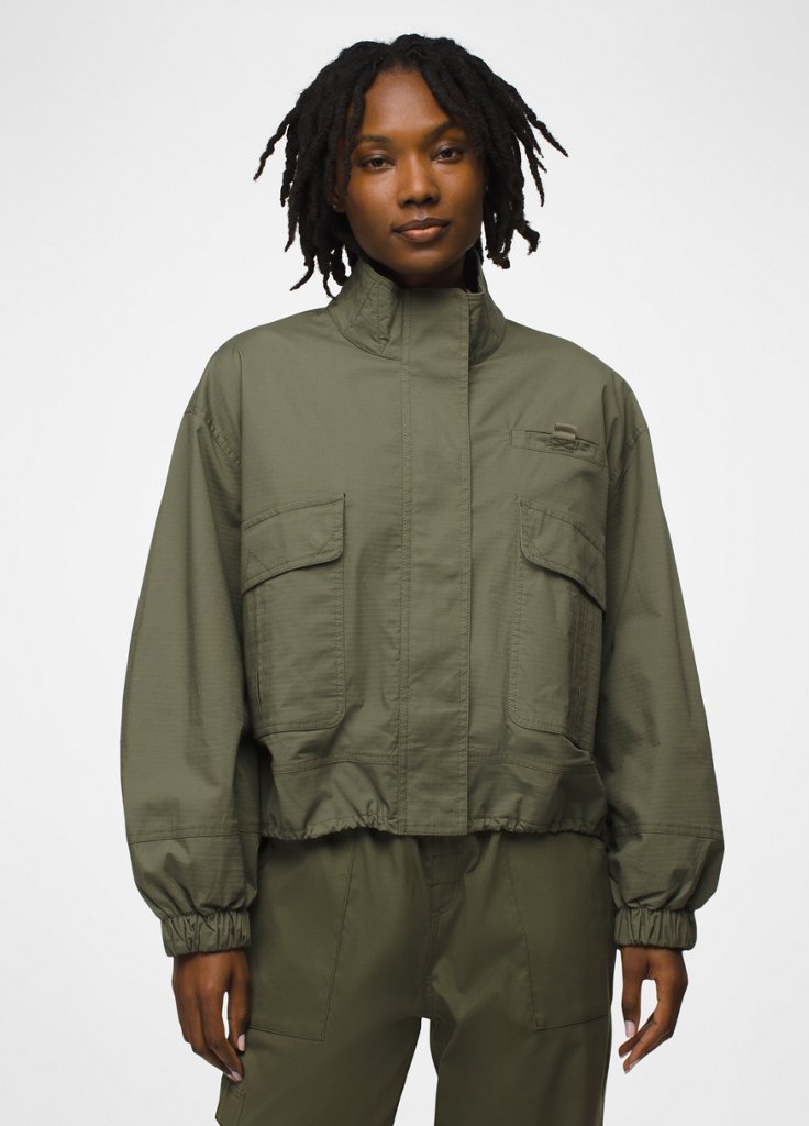 Womens prAna Palisades Ripstop Jacket - Rye Green